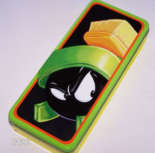 Looney Tunes Marvin The Martian Metal Pencil Case New