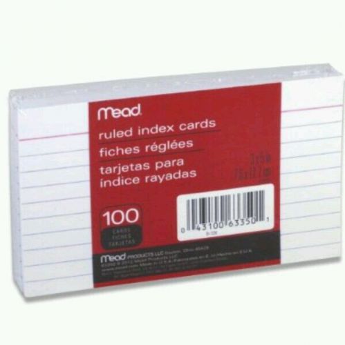 Mead 3&#034; x 5&#034; Ruled Index Card (100 Count)