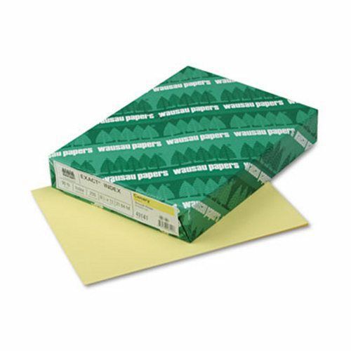 Wausau Paper Exact Index Card Stock, 90 lbs.,Canary, 250 Sheets/Pack (WAU49141)