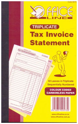 Officeline Triplicate Tax Invoice Statement 50 Leave - 9573