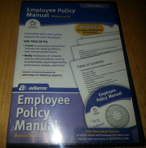 Adams   Employee policy  Manual Forms on CD SS4324