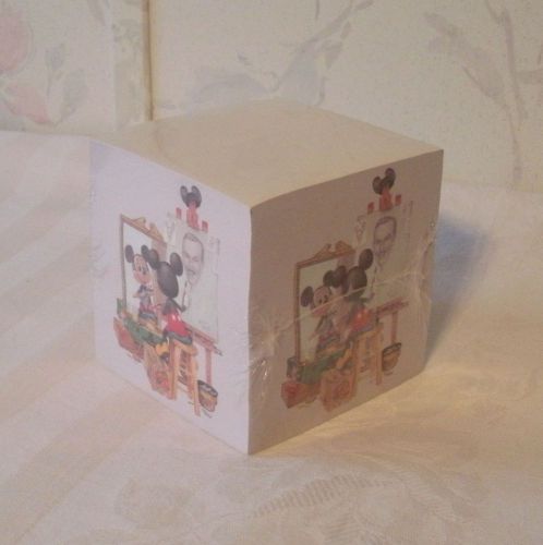Disney MICKEY MOUSE SELF-PORTRAIT Memo Note Pad Cube UNUSED &amp; SEALED