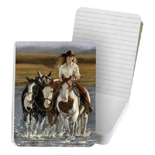 #8738 -- TREE FREE ECO COWGIRL HORSE POCKET PURSE NOTE PAD -WOW!