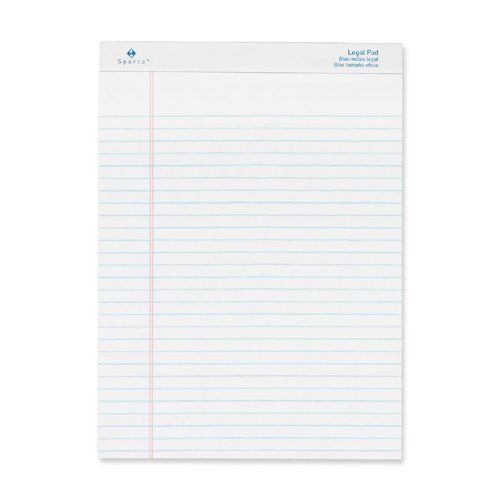 Sparco microperforated writing pads - 50 sheet - 16 lb - legal/wide (w2011) for sale