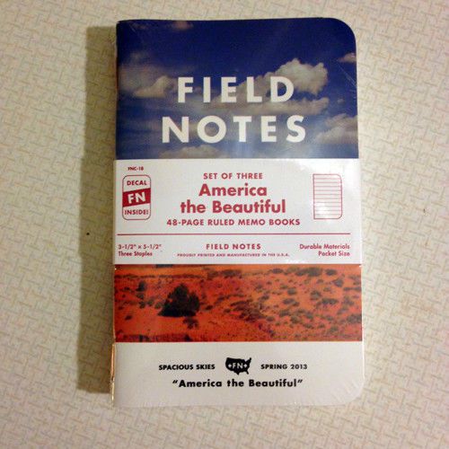 America the Beautiful FIELD NOTES 3 PACK Sealed