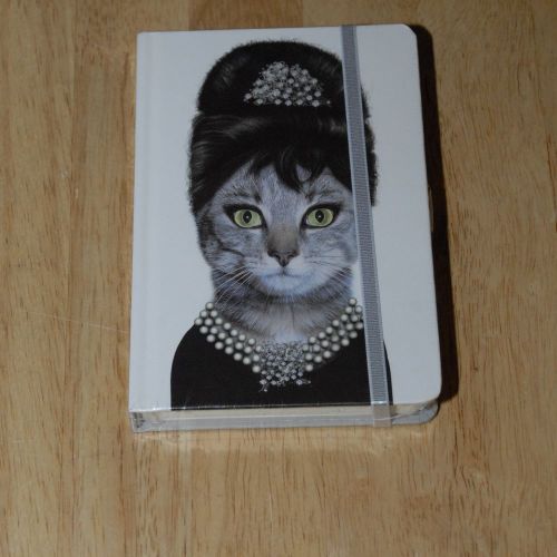 TAKKODA TENEUES hard cover note book pad $8.95 brand new CAT AS QUEEN ELIZABETH