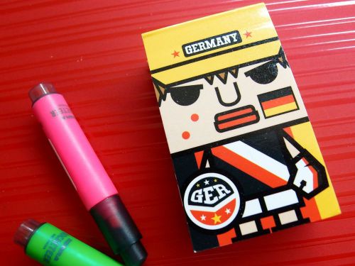 1X Germany Football Mini Color Memo Message Note Scratch Pad Paper Stationery