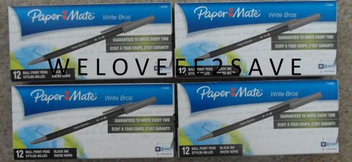 4 Packs Paper Mate Flexgrip Ultra, 48 Pens, Blue Ink, Ball Point Pen - New -