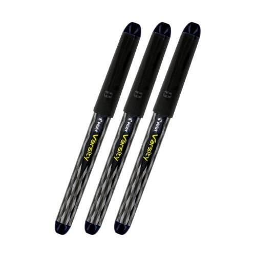 3 Pilot Varsity Disposable Fountain Pens Black Medium