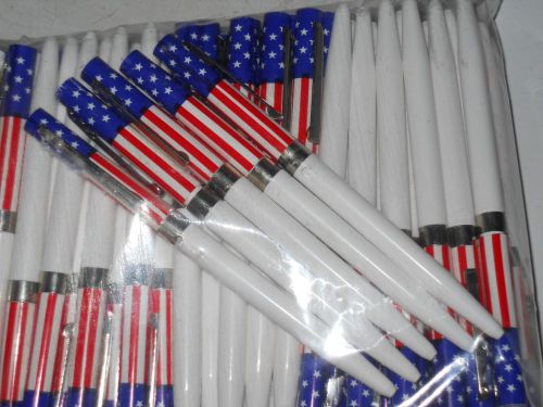 ++Made in USA Flag Pens, Lots of 100++44 cents each/Non-imprinted!