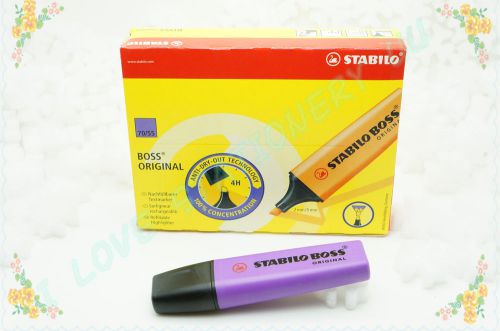 Stabilo boss textliner fluorescent highlighter pen (purple) 10 piece for sale