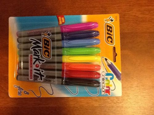 Bic Mark-it Permanent Markers - 8 Pack, Fine Point