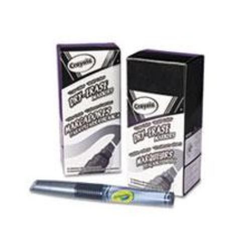 Crayola dry erase markers chisel tip 12 count black for sale