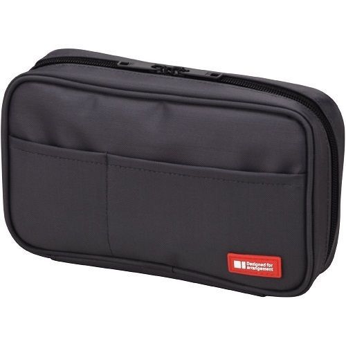 F/S NEW Lihit Lab Pen Case Black A7551-24 Polyester Black Import From Japan 0814