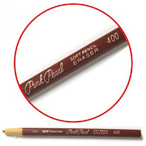 Eberhard Faber PINK PEARL SOFT PENCIL ERASER 400 RED PAPER WRAPPED DOZEN PER BOX