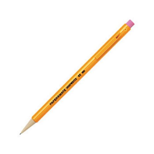 3 Paper Mate Sharpwriter Mechanical Pencil, 0.7mm, Yellow Barrel, 12ct