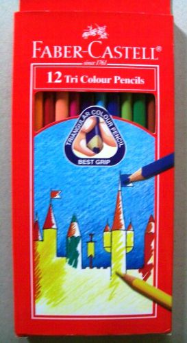 12 Faber Castell Triangular Colour Pencils