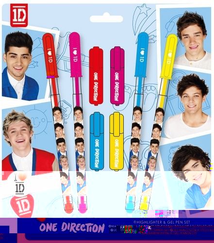 STIFTE One Direction 1D Leuchtmarker und Stift [Briefpapier-Set] NEU Geschenk