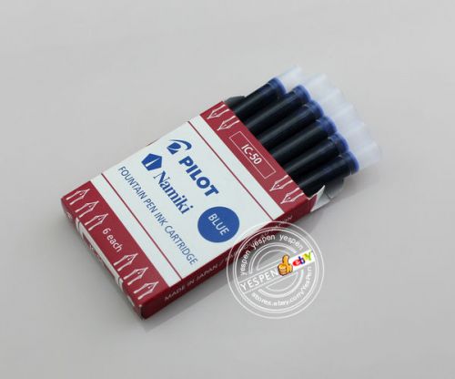 Lot 4 Packs BLUE INK, PILOT Namiki Fountain Pens Ink Refills Cartridges # IC-50