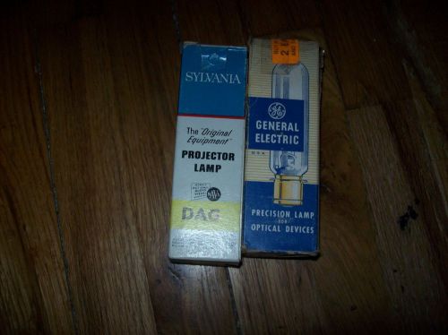 2 nos ge/sylvania dag projector bulbs/lamp 500 watts 120 volts 25 hours for sale