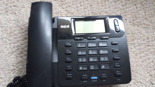 RCA 2 line phone base system compatible with cordless handsets, 25201re1-a