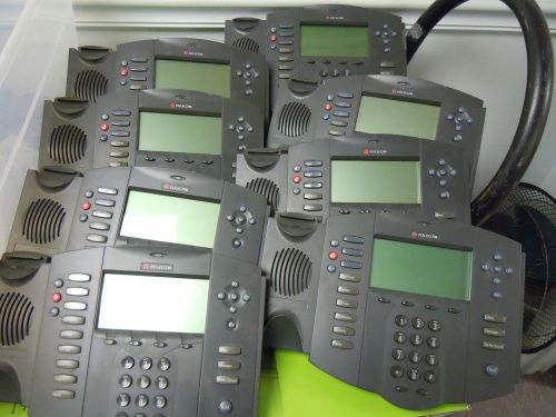 LOT OF 8 POLYCOM SOUNDPOINT IP501 SIP VOIP 2201-11501-001 2201-11500-001 PHONES