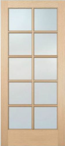 10 lite hemlock stain grade solid exterior entry or patio french doors wood door for sale