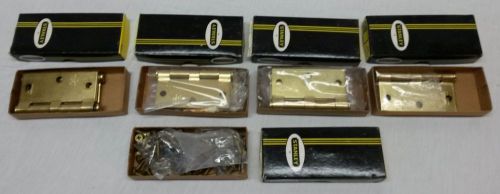 Vintage Stanley Brass Door Hinges (7 Pieces) - 3.5&#034; x 3.5&#034; inch- F179 eHavy Duty