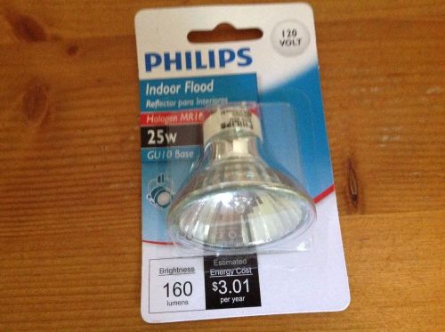 Philips Halogen Indoor 25 Watt MR16 GU10 Base Light Bulb New for Candle Warmer