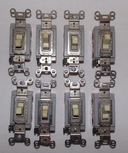 Lot 8 Hubbell 1300 Series On Off 3 Way Wall Light Switch 20A 120-277V