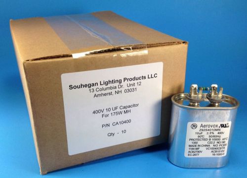 (10) 10mf 400v 175 watt lighting capacitor for sale