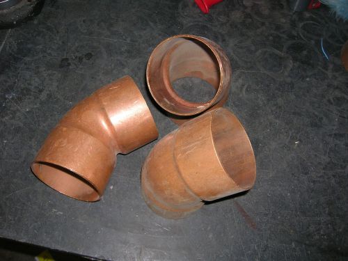 3 COPPER 45 DEGREE FITTINGS 3&#034; NEW