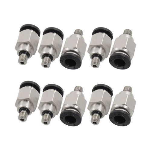 2015 10 Pcs 5mm Male Thread 6mm Push Pneumatic Connector Quick Fittings