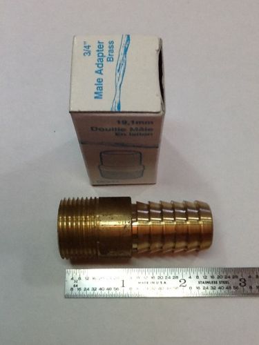 3/4&#034; npt male threaded x 3/4&#034; barbed brass adapter - brass fittings for sale