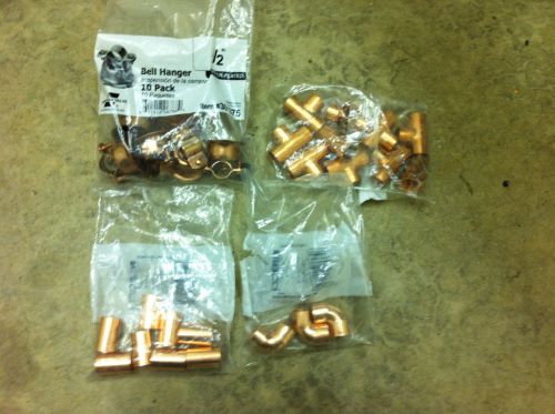 1/2 inch copper tubing fittings and hangers for sale