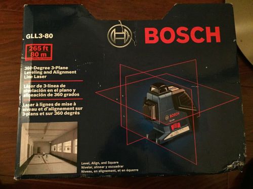 Bosch 360 degree 3-plane leveling and alignment line laser - gll3-80-rt for sale