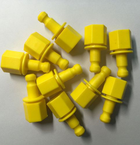 10pcs Yellow  ADAPTER &#034; 5/8&#034; x 11 female thread to Dia.12 mm pole total station