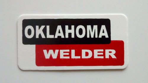 3 - Oklahoma Welder / Roughneck Hard Hat Oil Field Tool Box Helmet Sticker