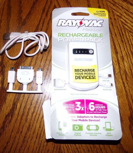 Rayovac Platinum Portable Rechargeable Powerpack Charger  PS60