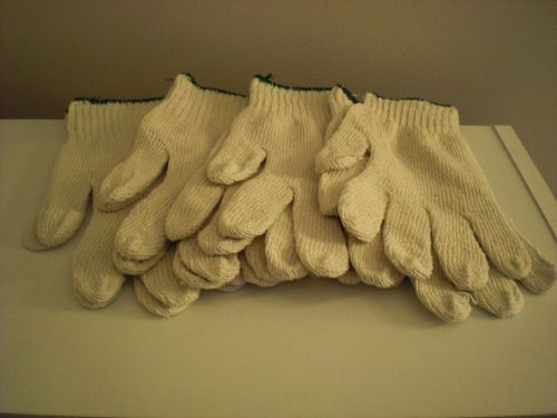 Lot of 4 Pairs of Cotton Knitted Hand Labour / Work Protection Gloves