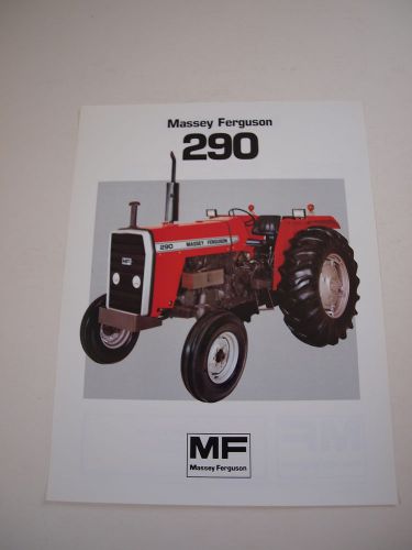 Massey-Ferguson MF 290 Tractor Color Brochure Spec Sheet MINT &#039;83