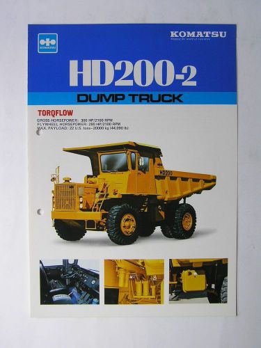 KOMATSU HD200-2 Dump Truck Brochure Japan
