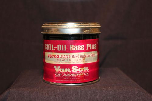 1 lb - Van Son - Commercial Offest Printing Ink - VS703 - Pantone Rubine Red