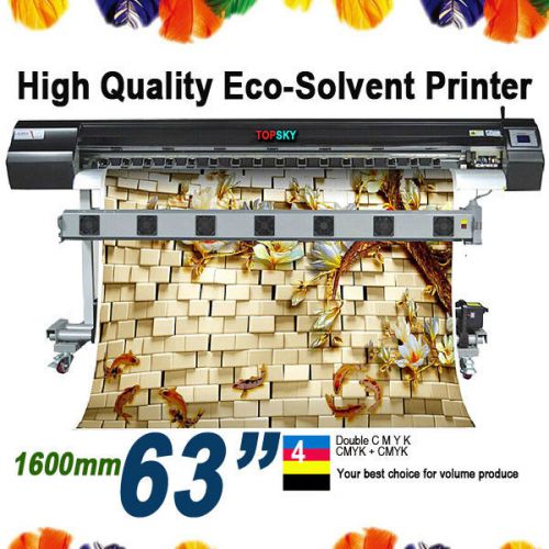 High quality 1600mm 63&#034; large wide format printer dx5 eco solvent + rip 1440dpi for sale
