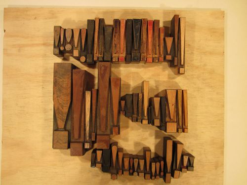 ANTIQUE WOOD TYPE 55 EXCLAMATION POINTS