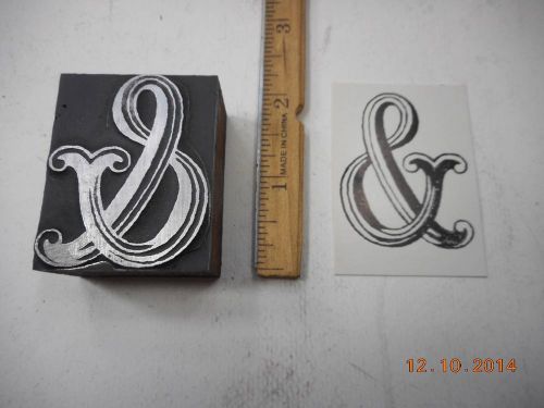 Letterpress Printing Printers Block, Ampersand, the And Symbol