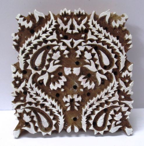 WOODEN HAND CARVED FABRIC PAPER PRINTING BLOCK STAMP WALLPAPER DESIGN 153