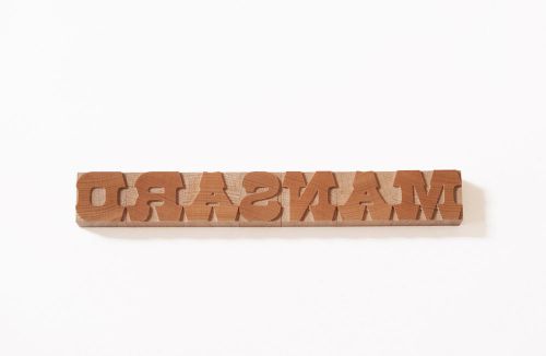 Letterpress mansard wood type 8 line - 101 pieces for sale