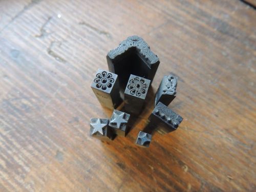 Vintage Letterpress Type 8 Pieces Decorative