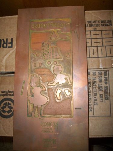 Vintage / Antique Letterpress Wood Copperplate Engraving, All Copper, Cut